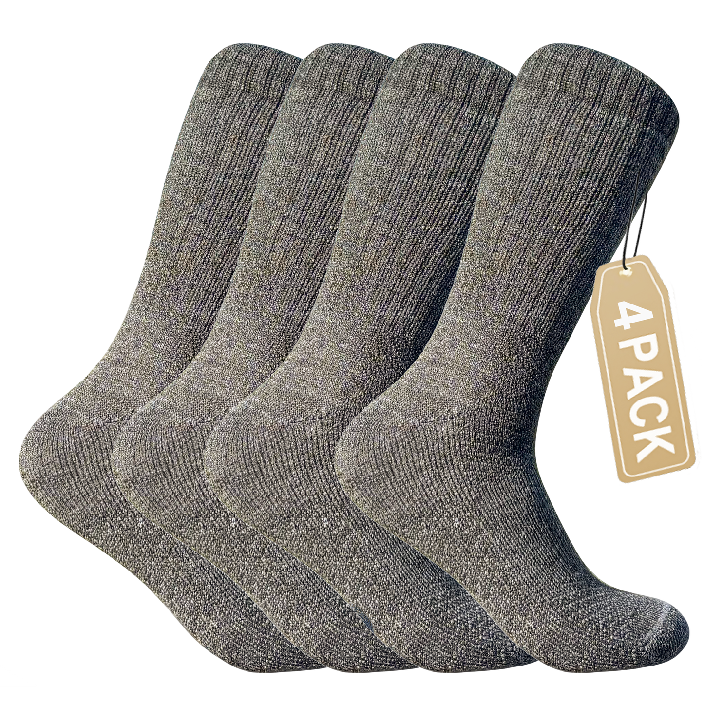 4-Pack Baby Alpaca Hiking Socks – Charcoal Grey | High-Performance Trail Essentials