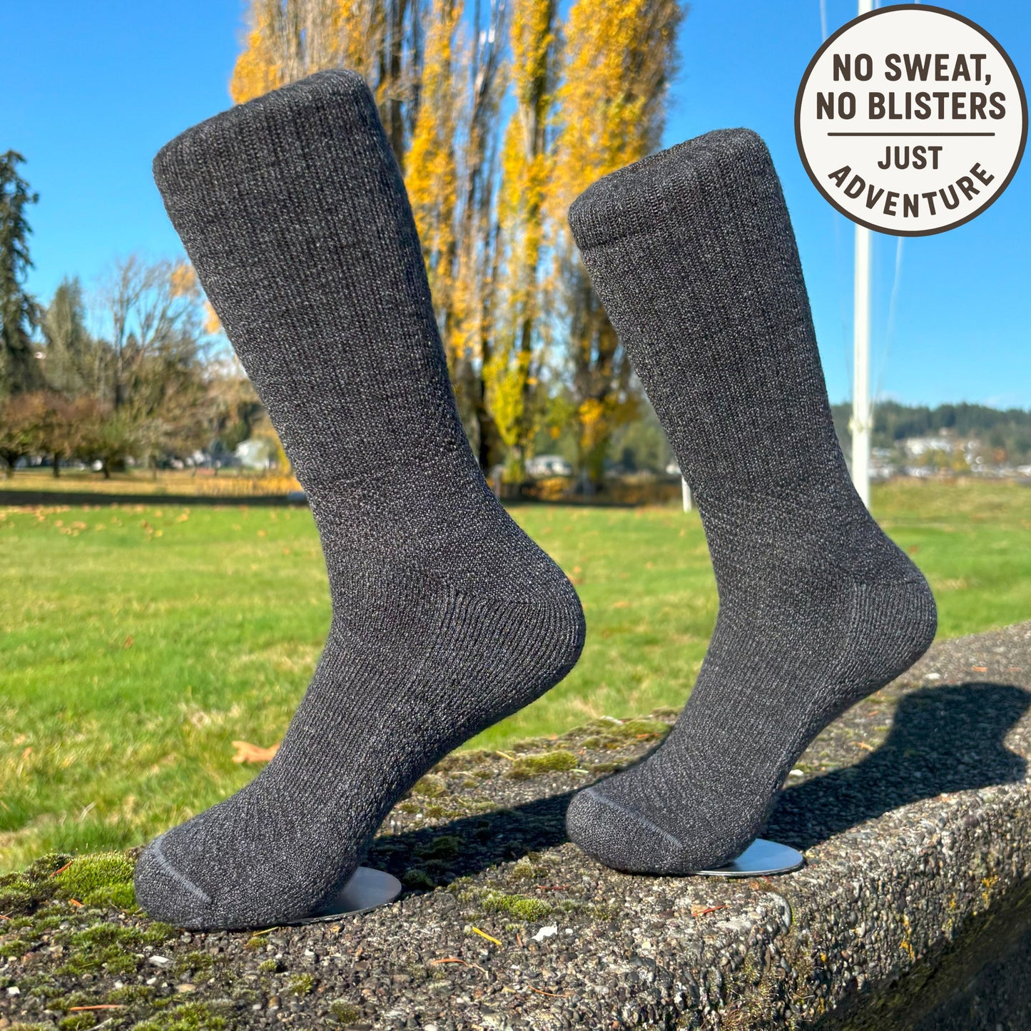 2-Pack Baby Alpaca Hiking Socks – Charcoal Grey | Rugged Style, Superior Comfort